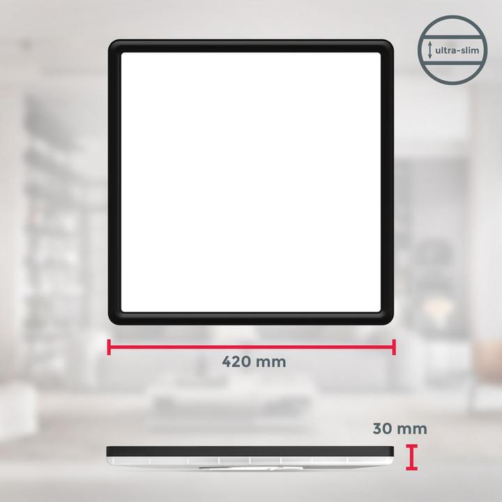 Immagine prodotto B.K.Licht Pannello RGB/W-LED ultrapiatto, nero, 1xLED/22W (2700 lm)