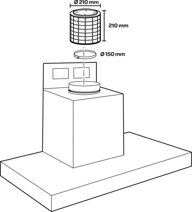 Image du produit Inventum IPF800R - Plasmafilter voor afzuigkap - 800 m - Recirculatie - Lange levensduur - Zuivert de lucht -