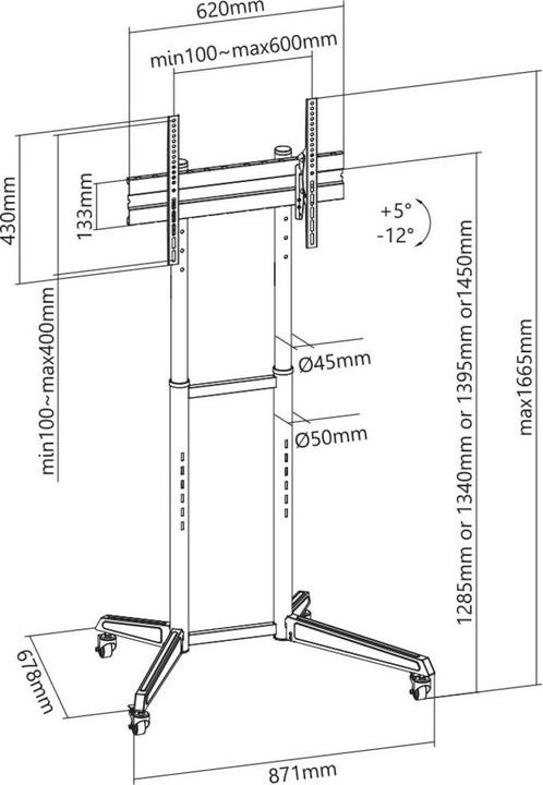 Produktbild SpeaKa Professional SP-TVC-300 (Universal, 70", 50 kg)