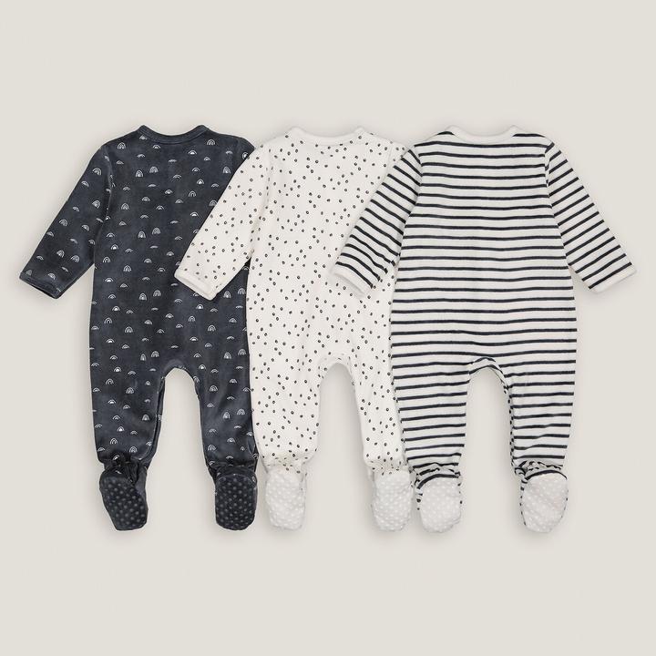 Produktbild La Redoute Collections 3er-Pack Strampler aus Samt