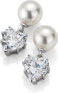 Breuning OHRSCHMUCK - BEH. MUSCHELKERNPERLE weiss/S.ZIRKONIA