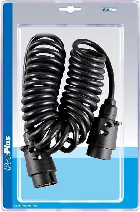 Produktbild ProPlus Spiralkabel mit 2x Stecker 7-polig PVC im Blister (0.19 m)