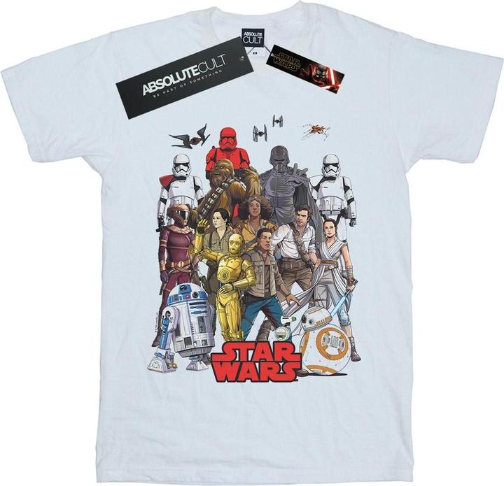 Star Wars The Rise Of Skywalker Character Collage TShirt (L)