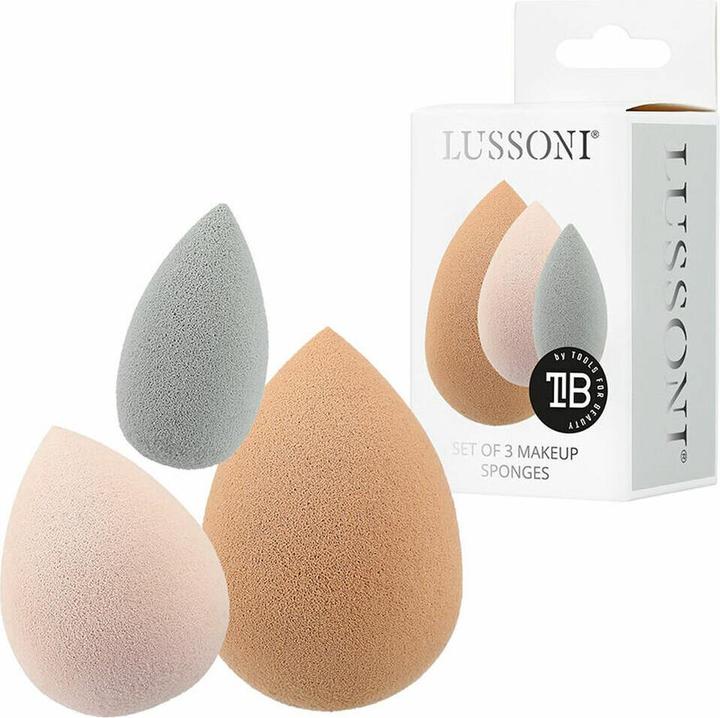 Tools for Beauty T4B LUSSONI 3 Teilig Make Up Schwamm Set, Blender Schwämme, Hautfarbe, Rosa Und Graux