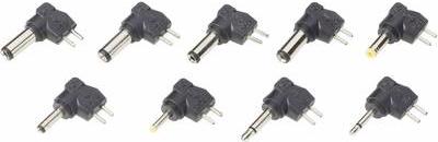 Voltcraft 9ZC7 Netzgeräte Adapter-Set 9tlg. mit 2 Klinkenadapter und 7 Niedervolt-Adapter, gewinkelt