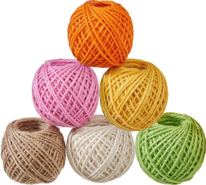 Immagine prodotto VBS Set di corde di iuta "Juta", 2 mm, 3 gomitoli da 30 m ciascuno (3000 m)
