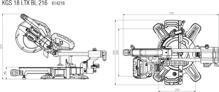 Image du produit Metabo KGS 18 LTX BL 216