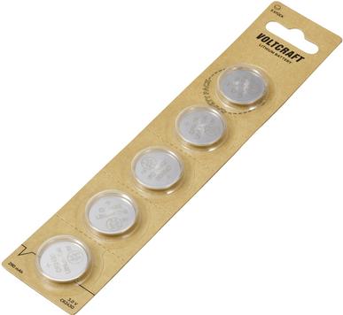 Productafbeelding Voltcraft Knopfzelle CR 2430 3 V 5 St. 290 mAh Lithium VC-16107965 (5 Pcs., CR2430, 290 mAh)