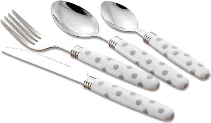 Produktbild Esmeyer 24-teiliges Besteckset, weiss, inkl. Besteckkorb (6 Stück, Besteck Set)