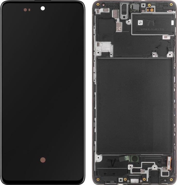 Actual product image Samsung LCD Display +Touch Unit A715 Galaxy A71 Black (Service Pack) (Display)