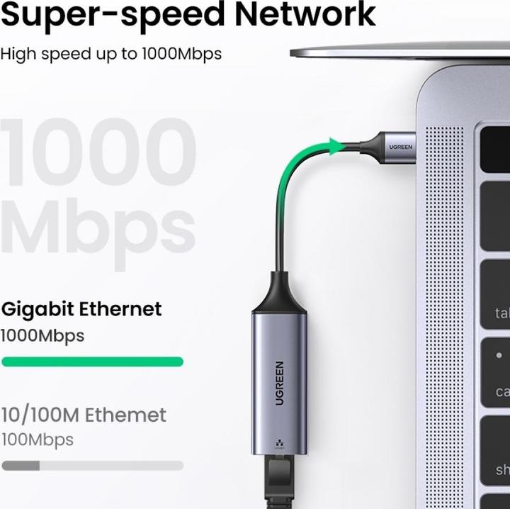 Produktbild Ugreen Ethernet Adapter (USB, RJ45 Gigabit Ethernet (1x))