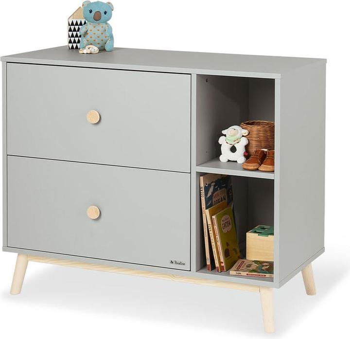 Actual product image Pinolino Children's room set 'Dusk' wide, 2 pcs. (Baby cot, Changing unit)