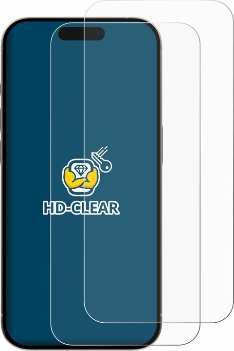 Actual product image BROTECT Screen Protector Clear (2 Piece, Apple iPhone 15)