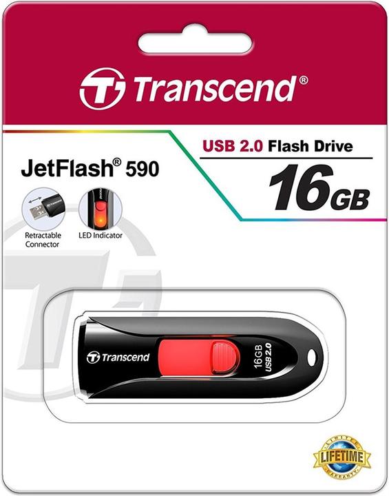 Produktbild Transcend JetFlash 590 (16 GB, USB-A)