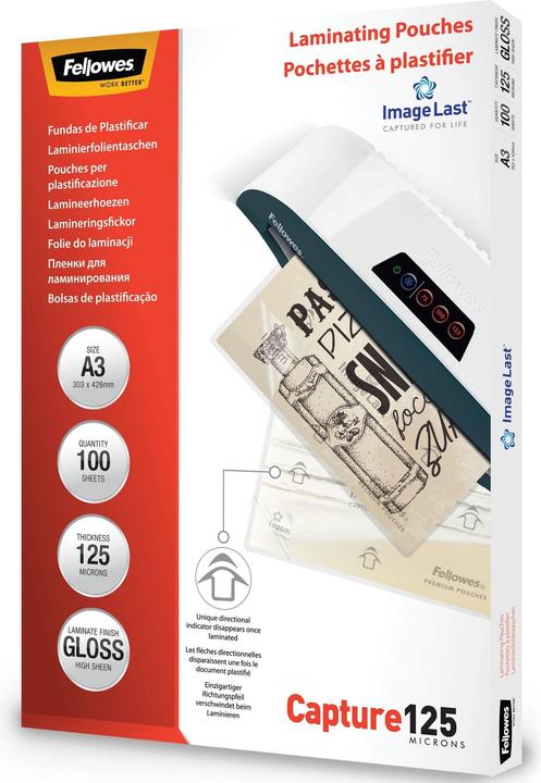 Image du produit Fellowes ImageLast Capture 125 (A3, 100 pièce(s), 125 µm)