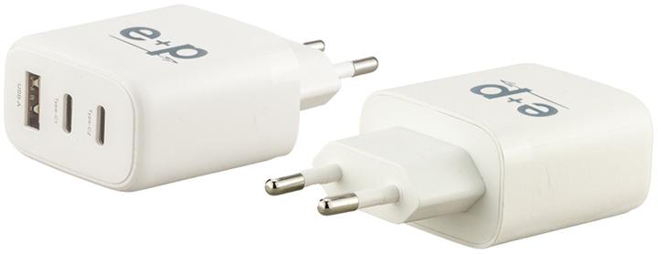 Produktbild E+P USB-Schnell-Ladegerät 100-240V 3 Ports AC213 ws (65 W)