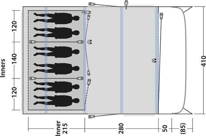 Image du produit Outwell Avondale 6PA (Tente tunnel, 30.40 kg, 6 personnes)