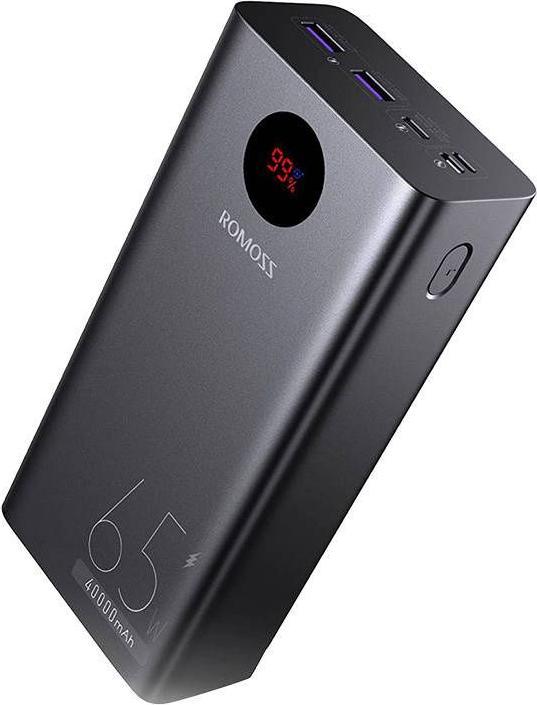 Romoss Powerbank PEA40 Pro 40000mAh, 65W (black) (40000 mAh, 65 W, 65 Wh)