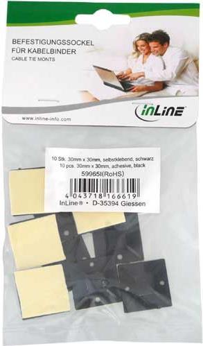 Produktbild InLine Befestigungssockel (Befestigungsschlaufen, 30 mm, 10 Stk.)