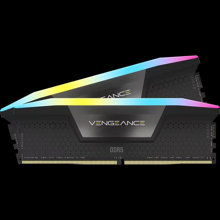 Produktbild Corsair DDR5 48GB PC 6400 CL36 KIT (2x24GB) VENGEANCE RGB retail (2 x 24GB, 6400 MHz, DDR5-RAM, DIMM)