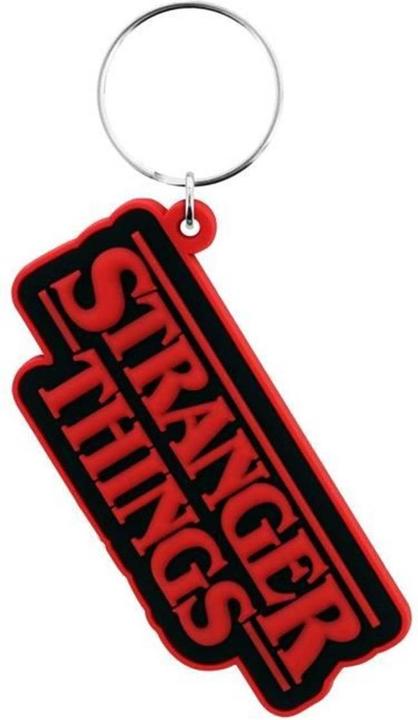Actual product image Pyramid Stranger Things Rubber Keychain Logo 6 cm