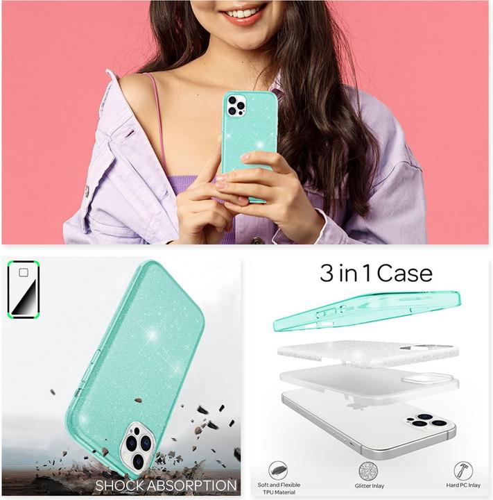 Actual product image Nalia Glitter mobile phone case (Apple iPhone 12 Pro Max)