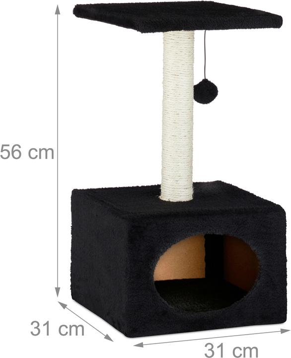 Immagine prodotto Relaxdays Albero tiragraffi per gatti (56 cm, Nero)