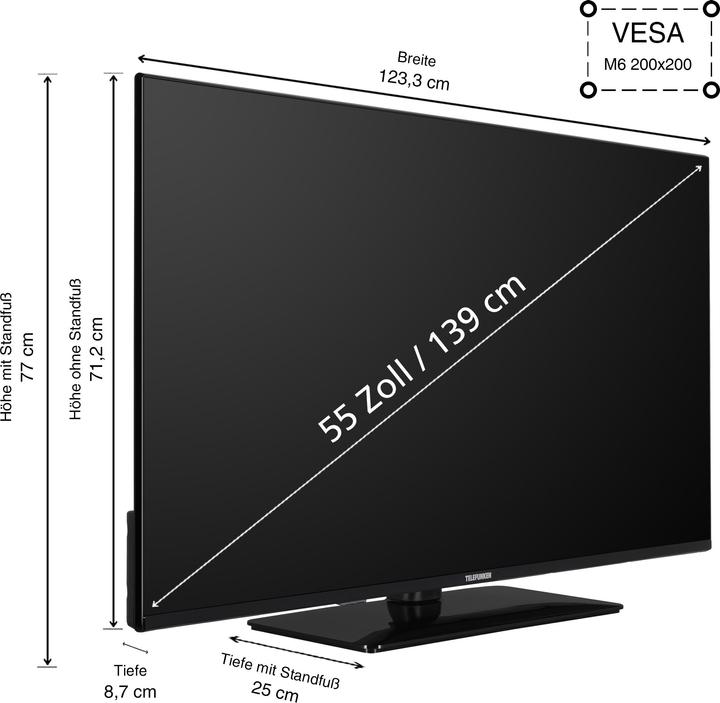 Produktbild Telefunken D55U750X2CWI (55", LED, 4K, 2024)