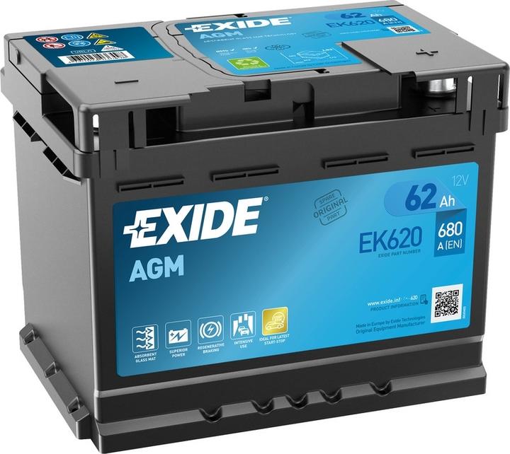 Produktbild Exide EK620 (12 V, 62 Ah, 680 A)