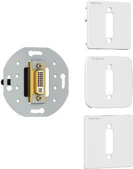 Kindermann 7456000502 DVI-I Gray (Wall socket)