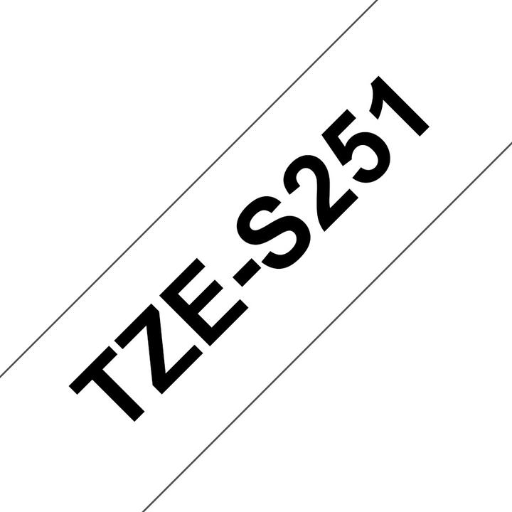 Actual product image Brother Tze-S251 (2.40 cm, Black, White)