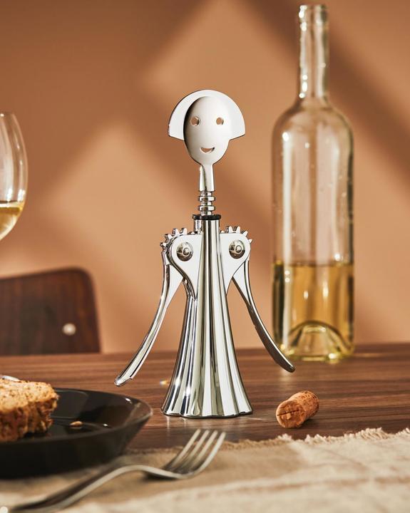 Actual product image Alessi Corkscrew silver coloured (Wing corkscrew)