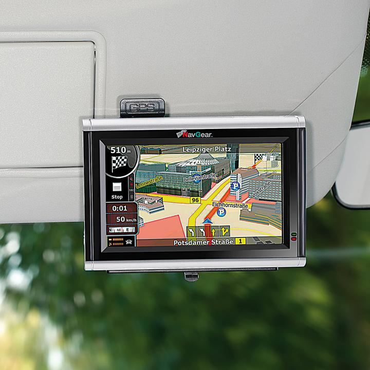 Actual product image NavGear 360° Navi mount for car sun visor