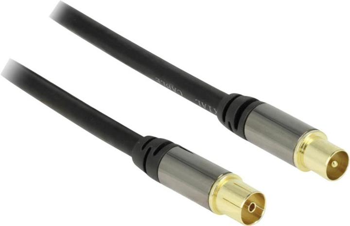Produktbild Delock Antennenkabel IEC Stecker > IEC Buchse 3 m schwarz (85 dB, Antennenkabel)