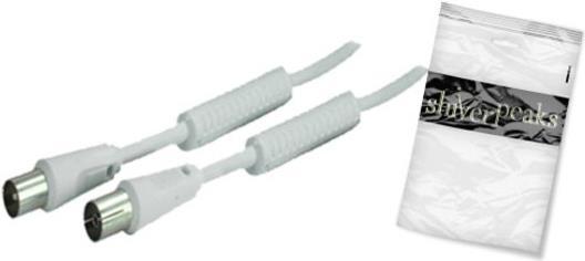 Actual product image Shiverpeaks BS80208-128-15 15m IEC White Coaxial Cable (100 dB, Antenna cable)