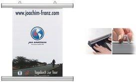 Produktbild Franken Plakatleiste, Aluminium, silber, Länge: 855 mm passend für DIN A0, zwei verstellbare Aufhängeösen