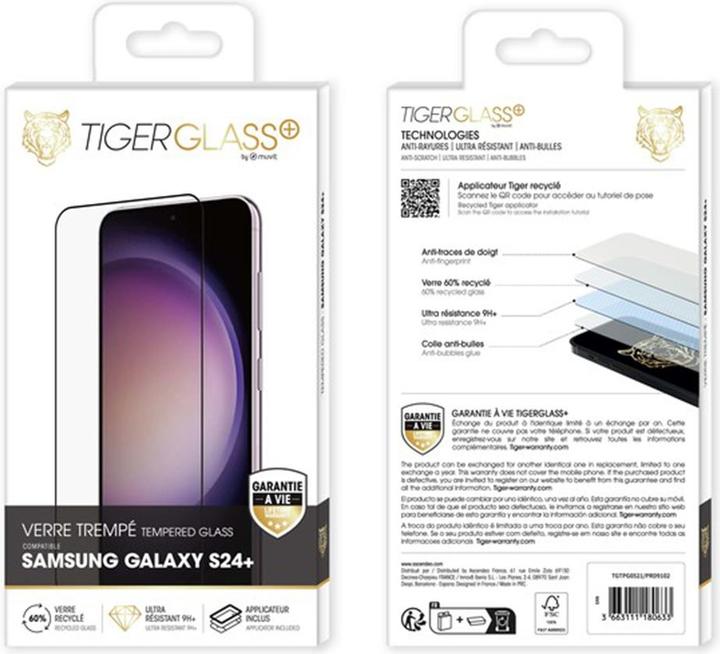Actual product image Tiger Glass Plus Verre Trempe Recycle Samsung Galaxy S24 Plus (1 Piece, Samsung Galaxy S21)