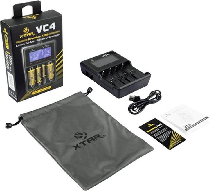 Produktbild AccuCell 2x Panasonic 18650 Li-ion Akku und 4fach Li-ion Schnell-Ladegerät, 1x AccuSafe AkkuBox f... (2 Stk., 18650, 3400 mAh, Ladegerät inkl. Akku)