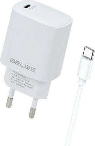 Beline Ład. siec. 1x USB-C 20W + câble USB-C biała /white PD 3.0 BLNCW20C (20 W)