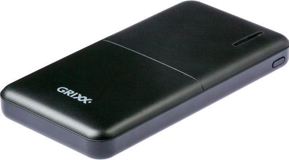 Actual product image Grixx Powerbank 10000mAh Micro USB & USB-C Black (10000 mAh)