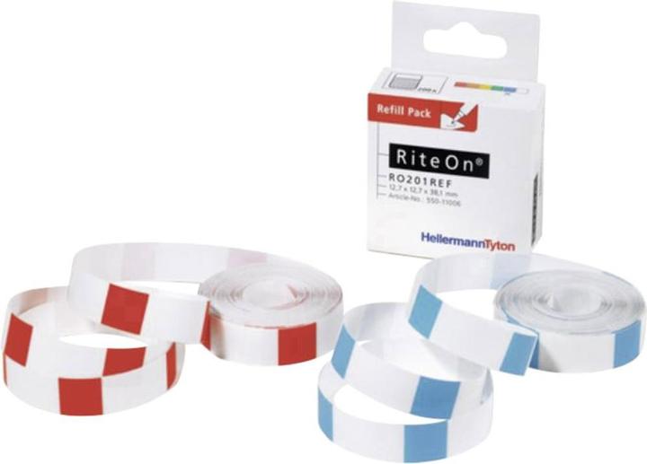 HellermannTyton RiteOn® Refill Pack Etichette per foglio: 100 RO203REF-100-WH Bianco Contenuto: 100 pezzi.
