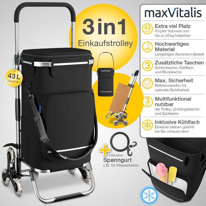 Produktbild Aktivshop Treppensteiger-Einkaufsroller Premium