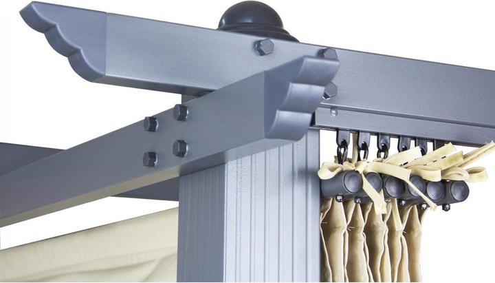 Image du produit Dema Pergola "Freiburg" ecru mit Sonnendach (296 cm, 296 cm)