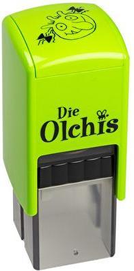 Produktbild Trodat Die Olchis Schmuddelpfoten Stempel mit Spiel für Kinder – Junge, Abdruck Grün, 171463