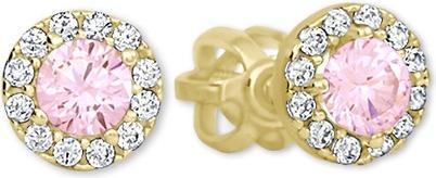 Brilio Gold stud earrings with crystals 745 239 001 00806 0000400