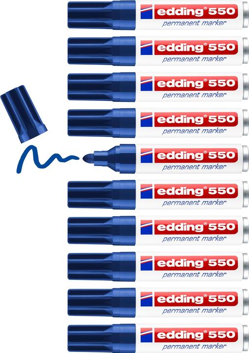Actual product image Edding Permanent marker 550 (Blue, 4 mm, 1 x)