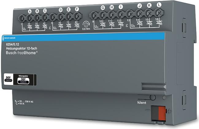 Produktbild Busch-Jaeger Heizungsaktor 12-fach REG 6254/0.12 für Busch-free home 8TE 6254/0.12 (6220-0-0026) (Heizungsaktor)
