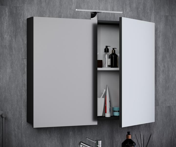Productafbeelding VCM Houten Badkamermeubilair Spiegelkabinet Badinos (60 x 12 cm)
