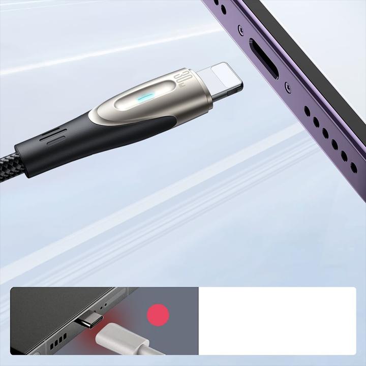 Actual product image Joyroom Pioneer Series SA31-CL3 USB-C / Lightning 30W 1.2m cable - black (1.20 m, 30 W)