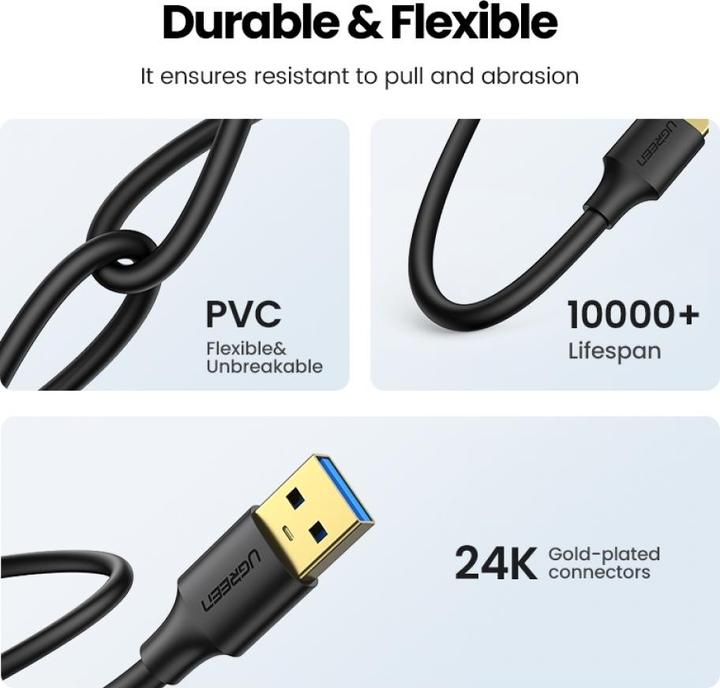 Immagine prodotto Ugreen Cavo da USB-A 3.0 a USB-A 3.0 (2 m, USB 3.0)